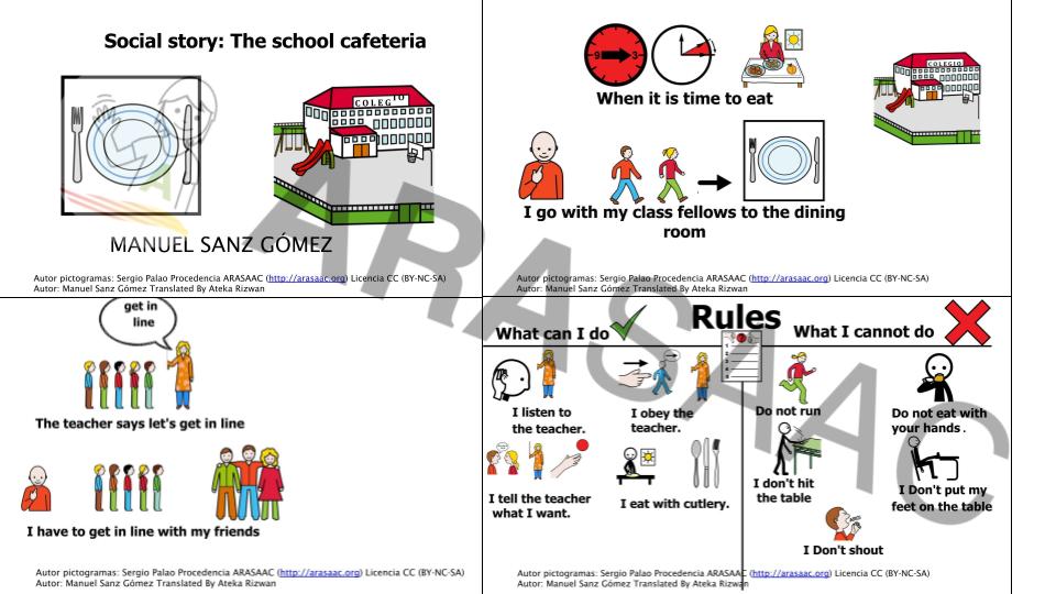 Social story for school cafeteria